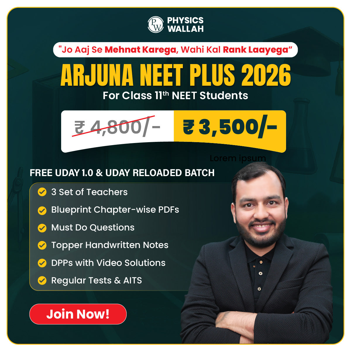 Arjuna NEET Plus (2026) Class 11 Online Batch