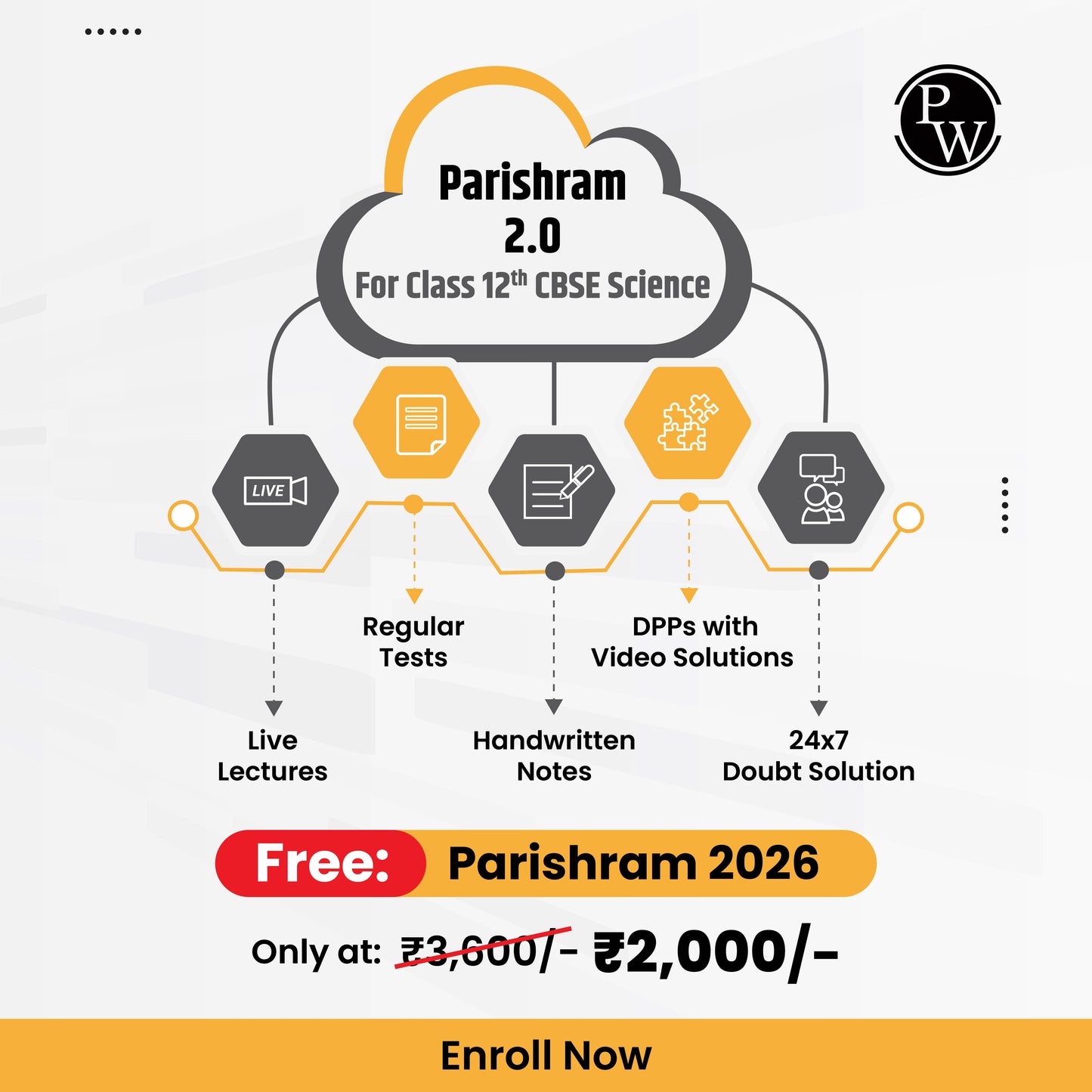 Parishram 2.0 (2026) Class 12 Online Batch